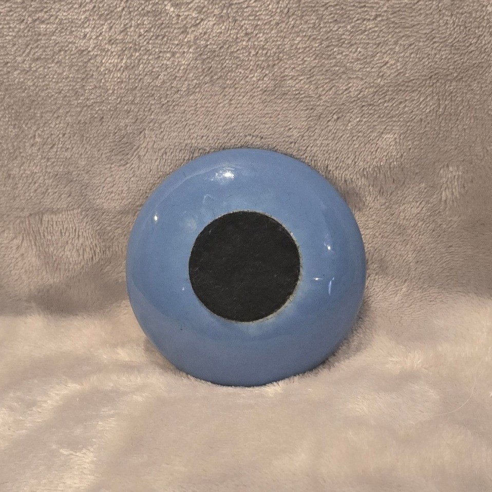 Vintage SK&F 5 Blue Ceramic Dome Paperweight Smith Kline French Desk Accessory