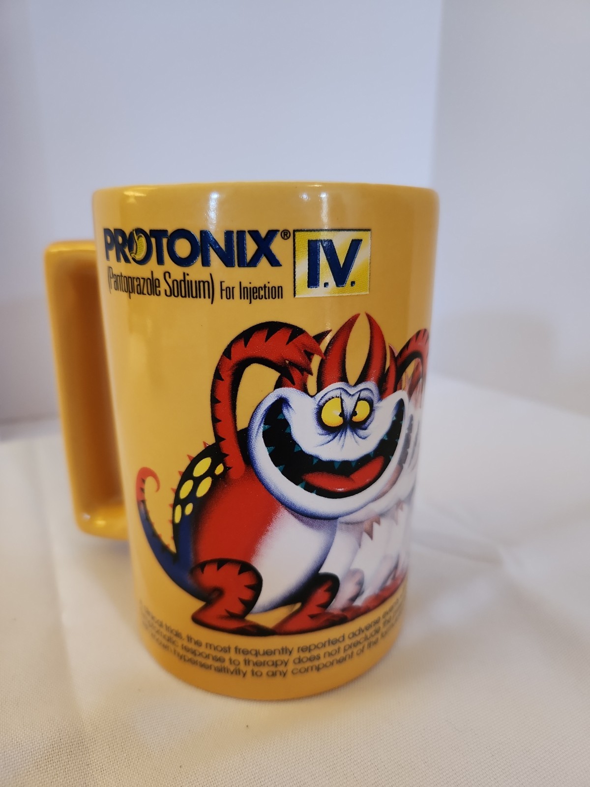 Protonix Coffee Cup – Mug Heartburn Monsters -Collectible- Drug Rep Giveaway