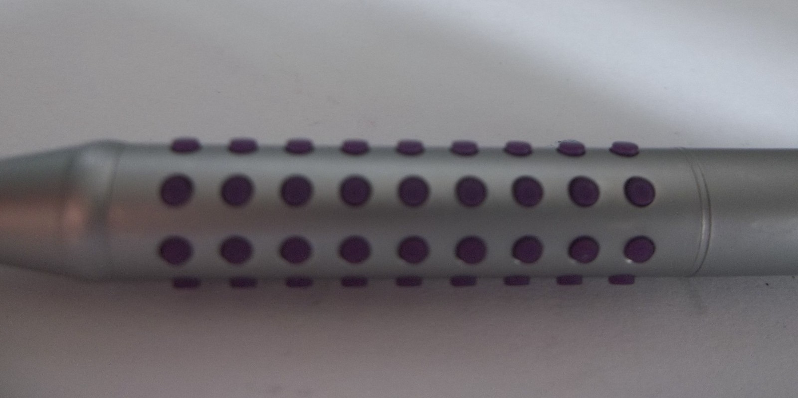 LANTUS Promotional Pen Silver Metal Slim Medium Weight w/ Dotted Rubber Grip