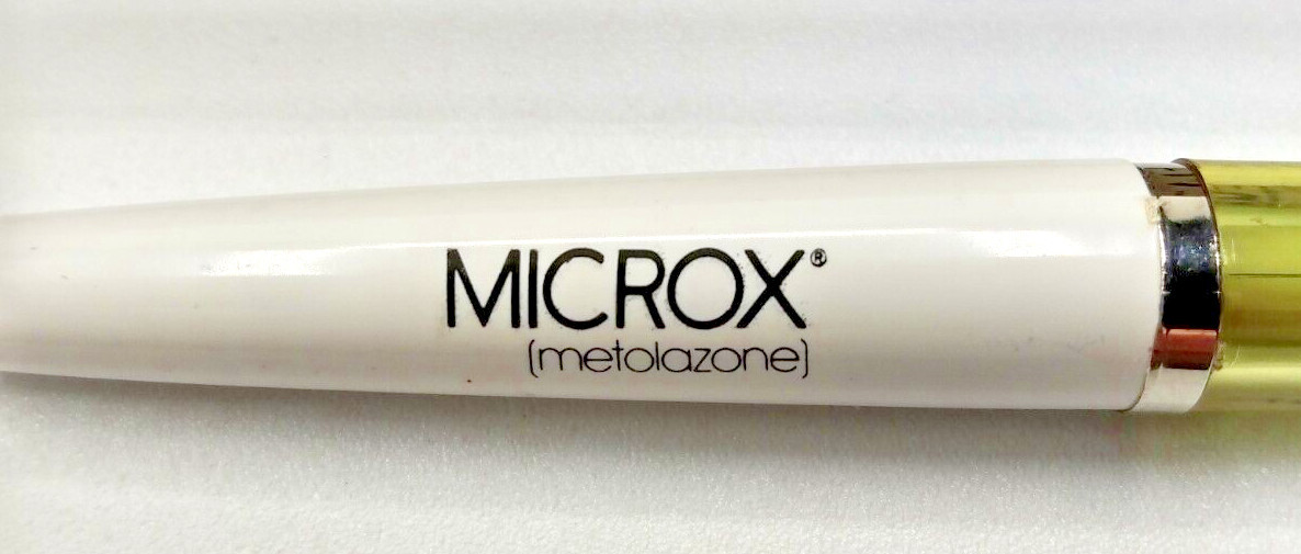 MICROX METOLAZONE Pharmaceutical Drug Rep Pen Vintage Retro Rare