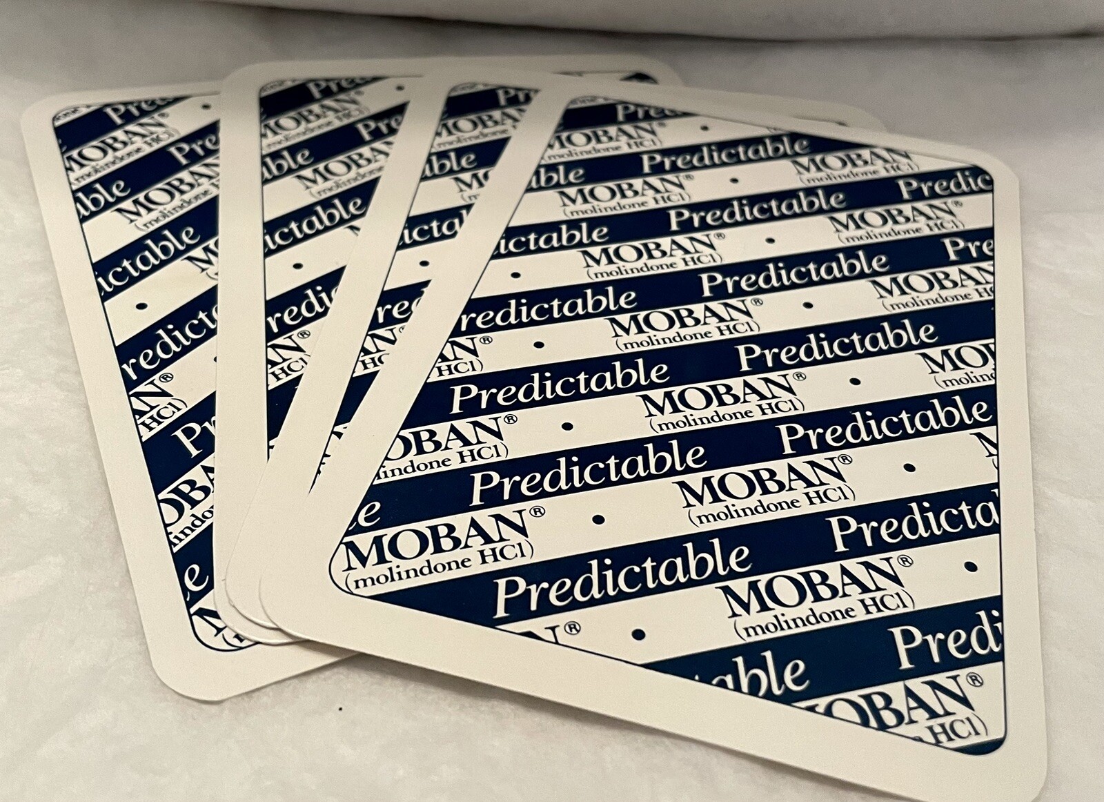 VINTAGE 90’S MOBAN DRUG REP PHARMA PROMO JUMBO PLAYING CARDS + 3 Trick “FEATS”