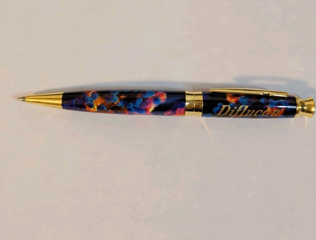 Diflucan Metal Gold Colorful Pharmaceutical Drug Rep Promo Advertising Pen