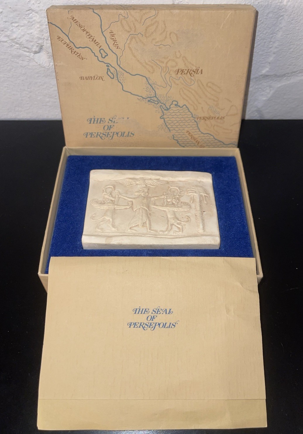 The Seal of Persepolis Ancient Slab Replica Physician Gift McNeil Pharmaceutical