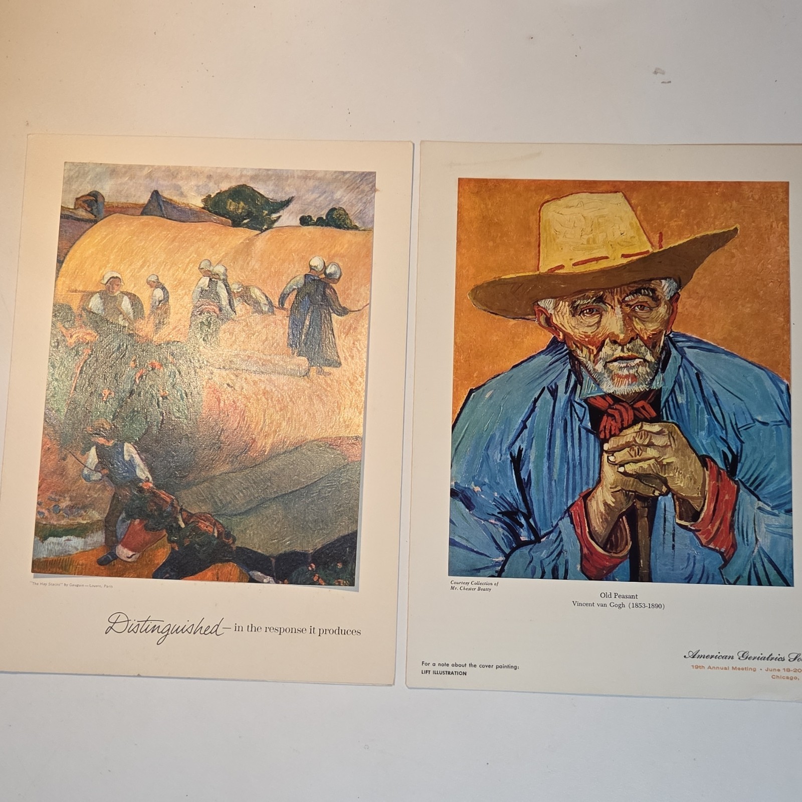 Vintage 1962 Pfizer Pharma Art Print Lot (9) Impressionist Distinguished Campaig