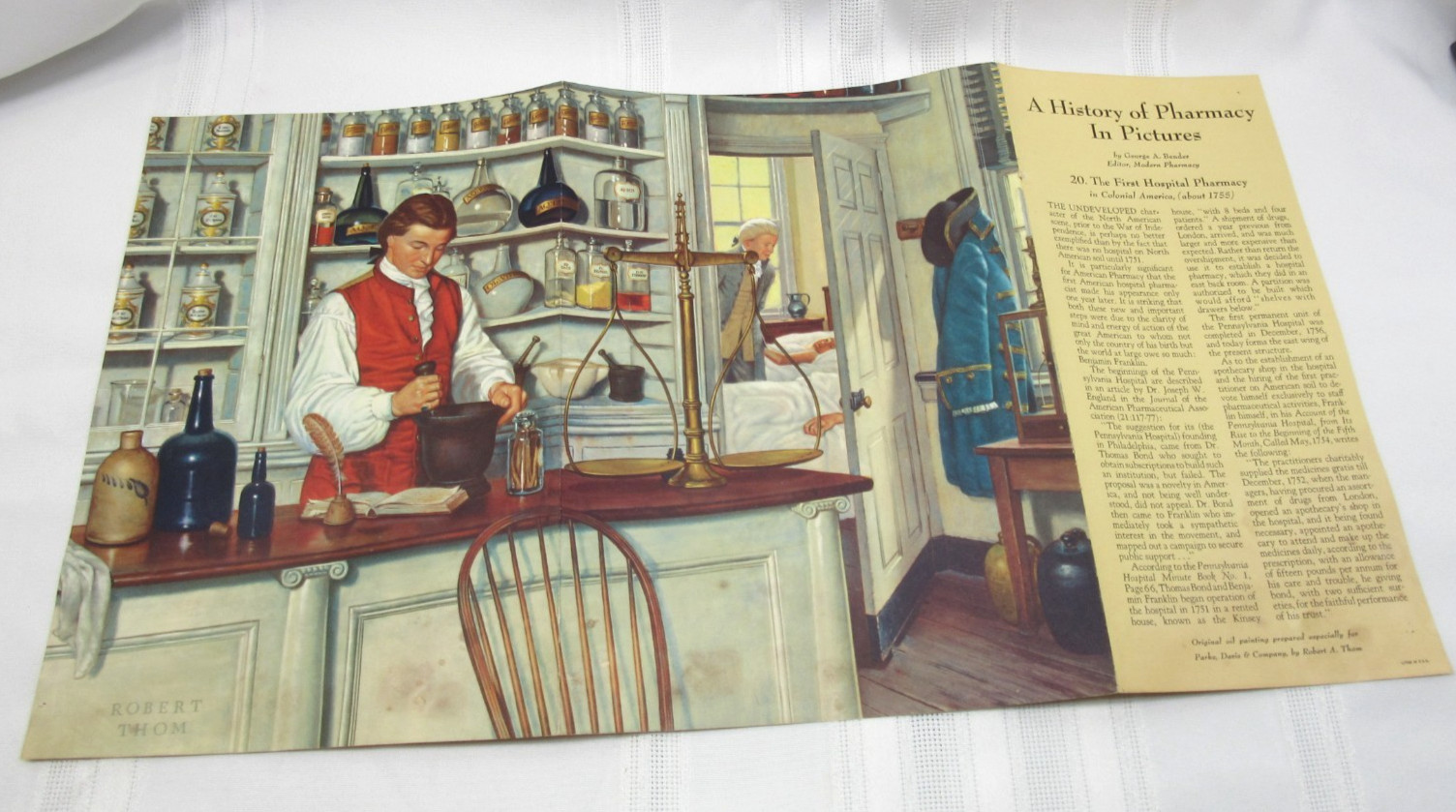 “A History of Pharmacy” in Pictures Set of 19 Prints Park Davis 1950’s