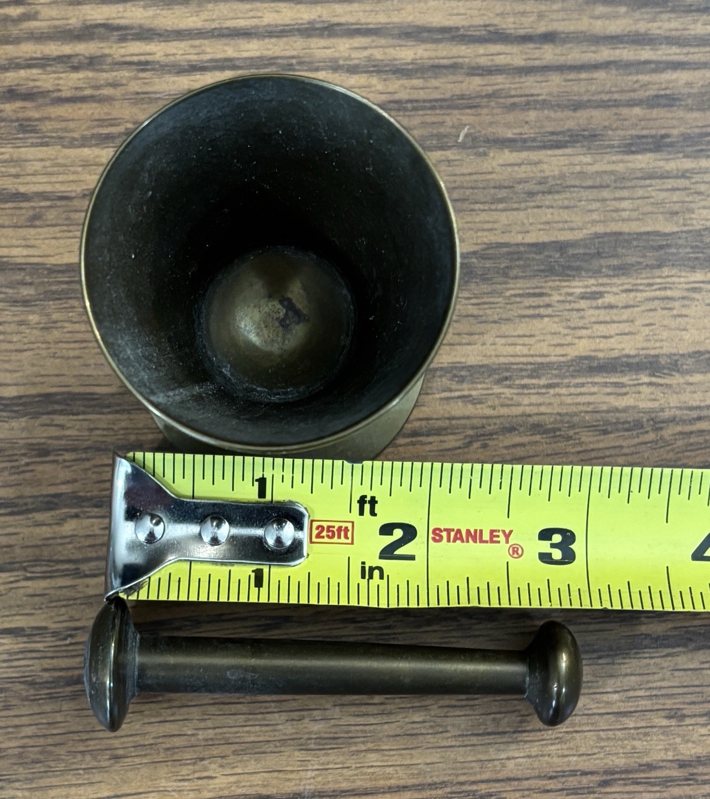 Solid Brass Mortar & Pestle Apothecary Pharmacy Drug Store Antique Vintage