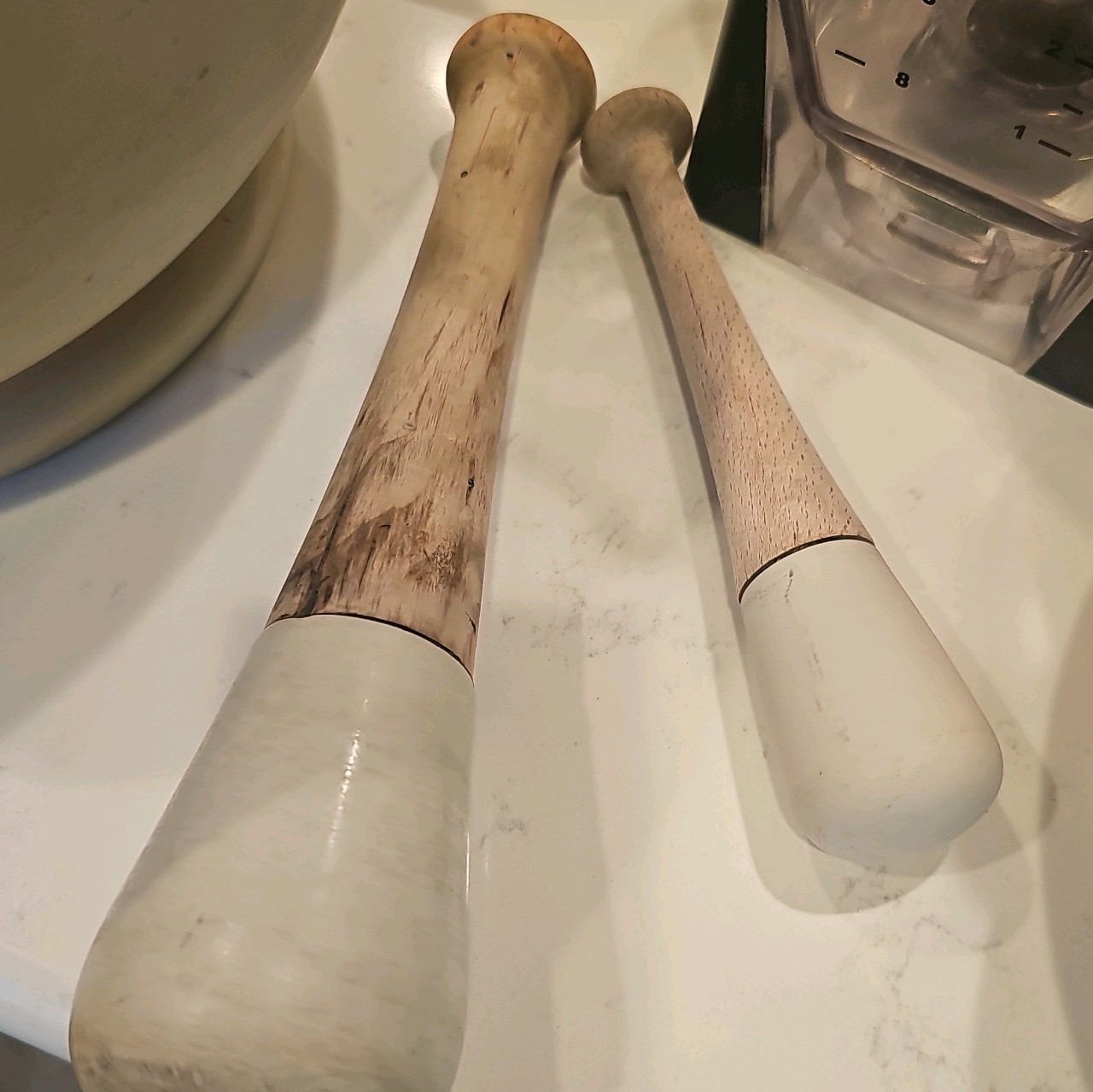 Large Antique Mortar & Pestle, English, Ceramic, Beech, Apothecary, Edwardian