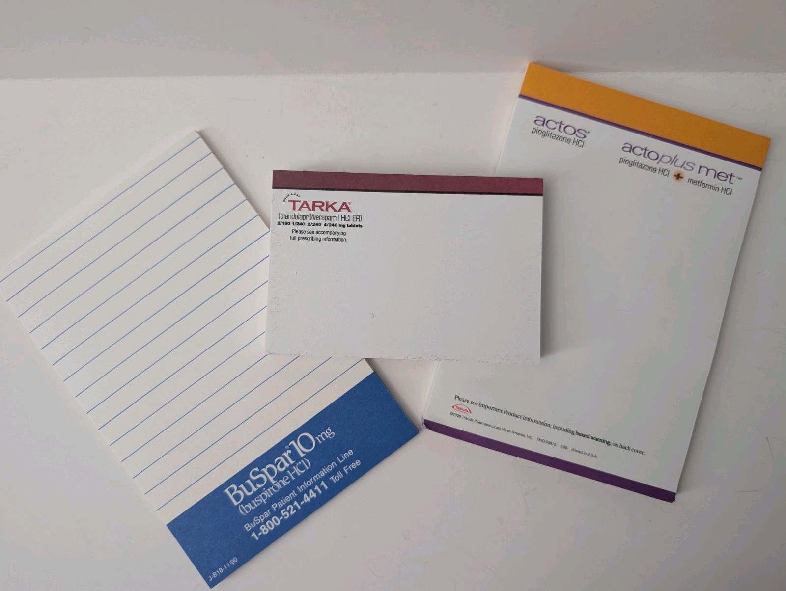Pharmacuedical Rep Medicine notepads – set of 3