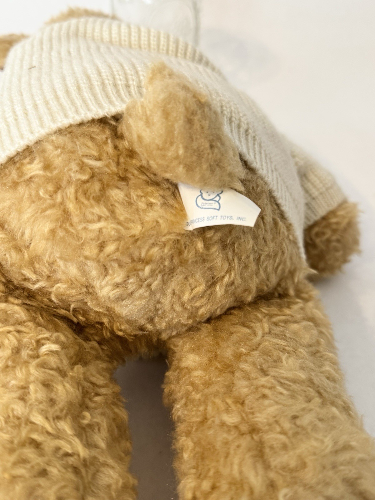 Vintage Roche Pharmaceutical Merch Advertising Teddy Bear Plush Sweater 14” 2000
