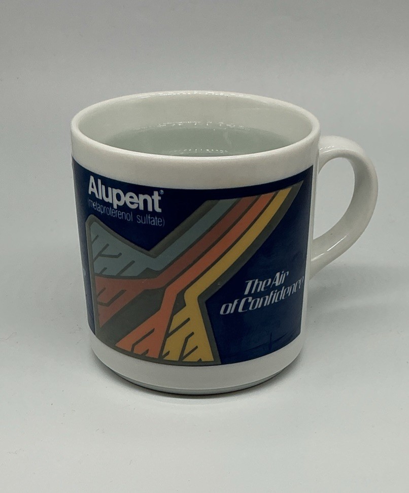Alupent Heat‑Change Mug – Vintage Pharma Promo – Color‑Changing Ceramic – 12 oz