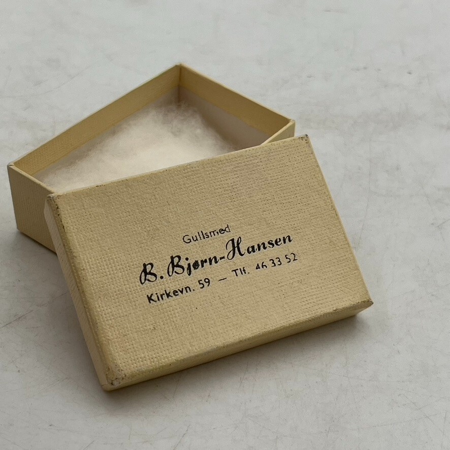 VTG Cardboard PILL BOX prescription Gullsmed Pharmacy Kirkevn Bjorn Hansen