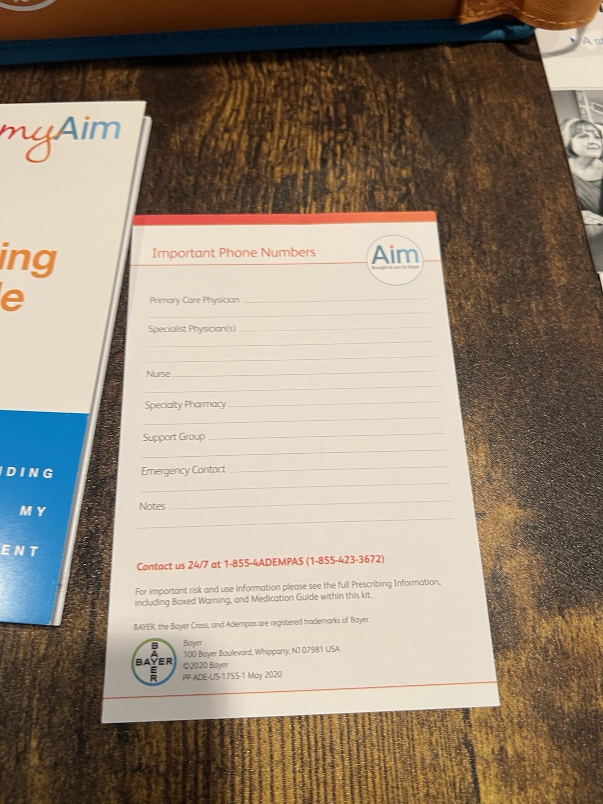 Pharmaceutical Bayer AIM Drug Rep Promo MEDICINE Bag Pill Organizer Booklets