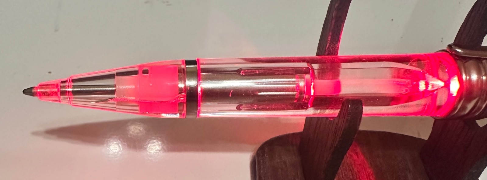 Vintage Lescol XL 80mg LIGHT-UP Drug Rep Pen, RED LED WORKS, Rare Pharma Swag