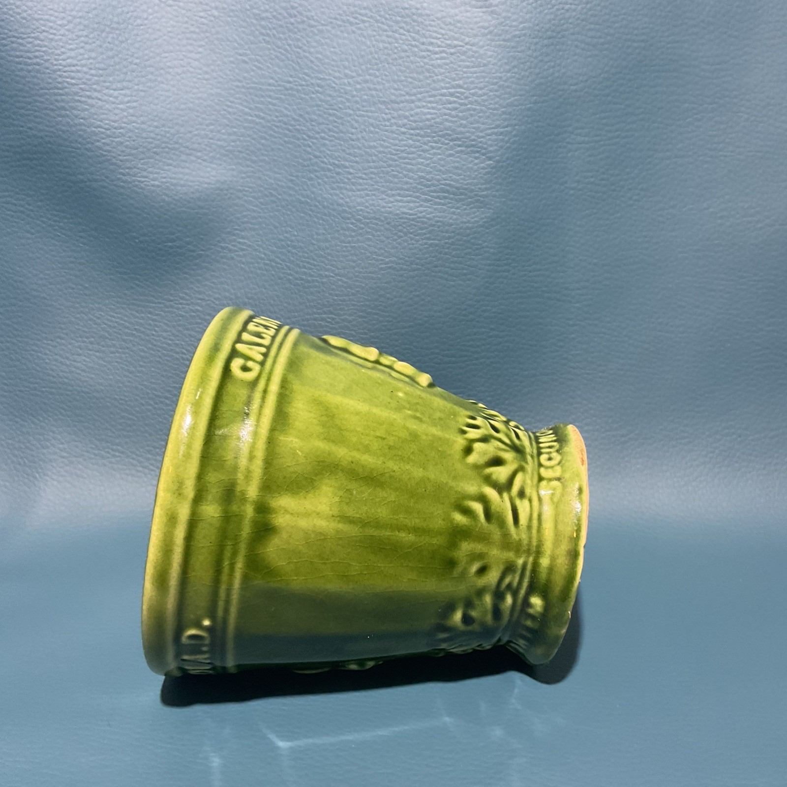 Vtg Coricidin RX Pharmacy Adv Mortar & Pestle Mug Schering McCoy Pottery