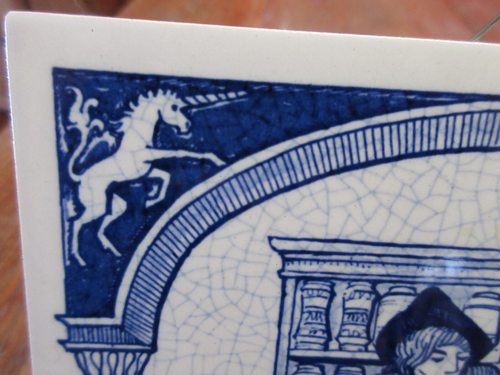 1986 DELFT HOLLAND LTD Ed BURROUGHS WELLCOME CO. TILE 17th Century PHARMACIST