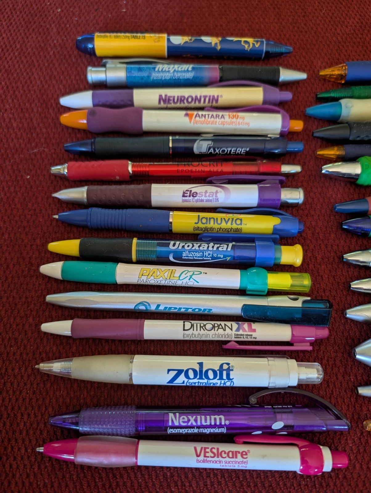 Lot of 30 Vintage Pharmaceutical Drug Rep Medical Promo Advertising Pens Viagra