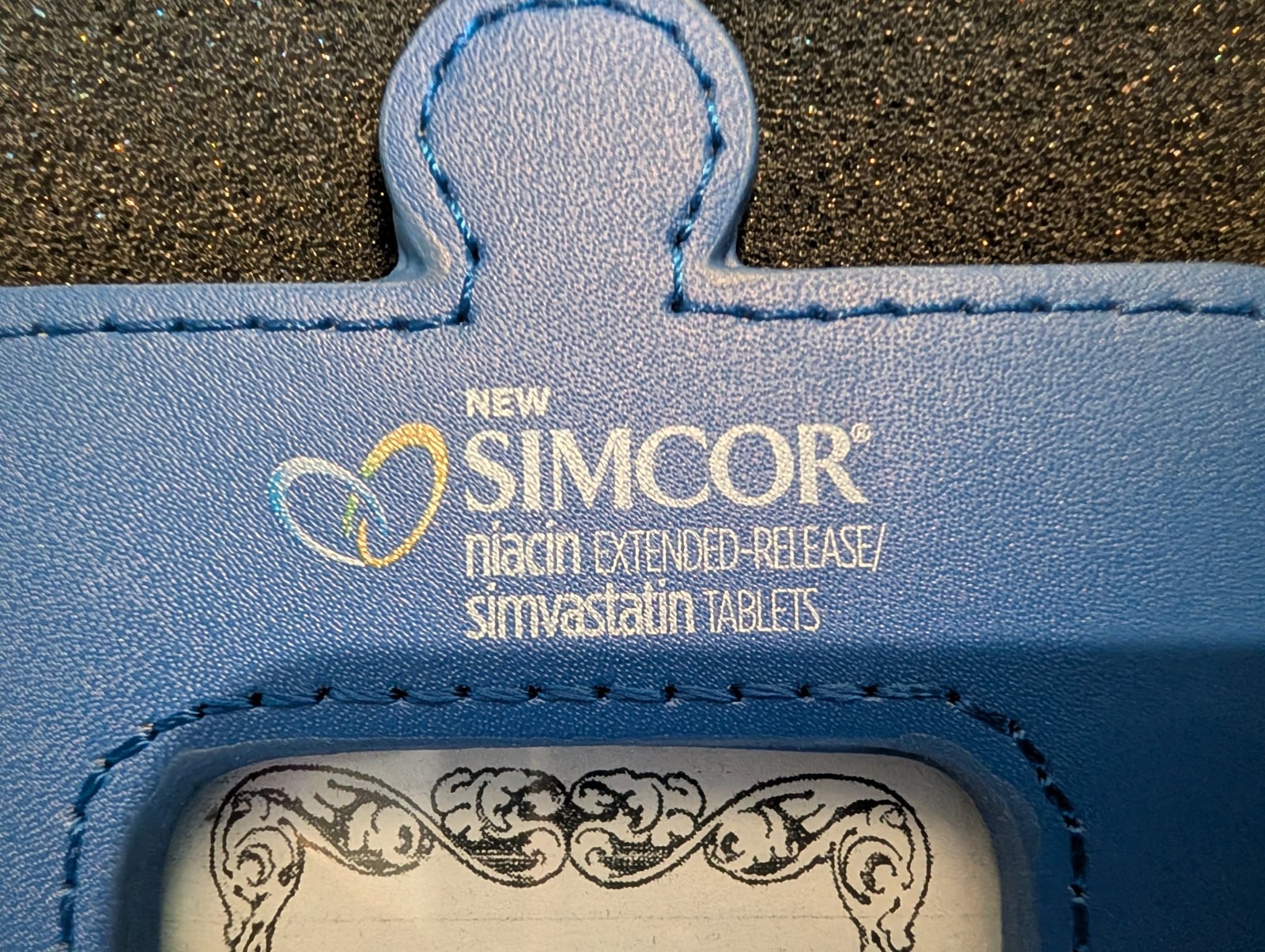 Drug pharmaceutical Rep Picture Frame SIMCOR leather puzzle piece Spector & co.