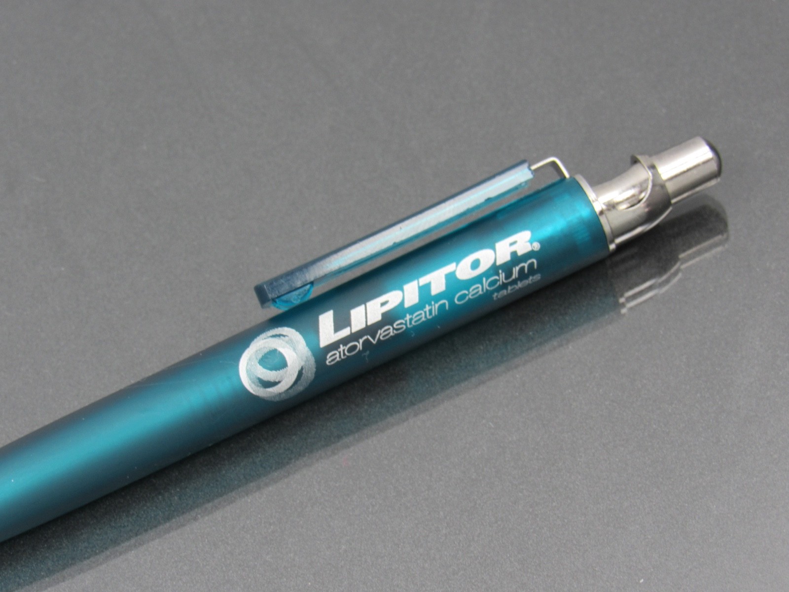 Translucent Blue Lipitor PEN Drug Rep Pharmaceutical Promo Medical Advertising