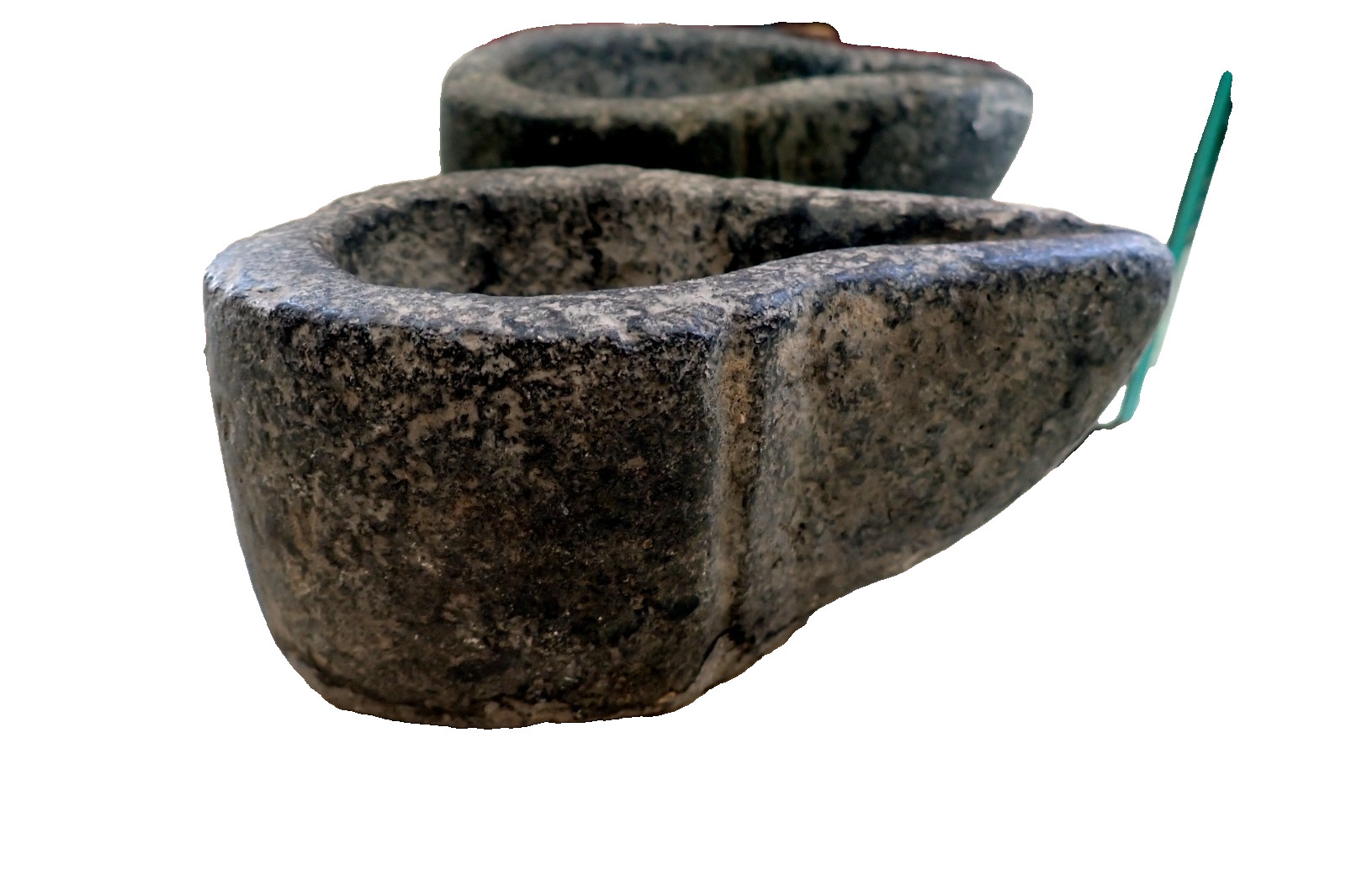 Old Stone Mortar Oil Lamp India Carved Stone