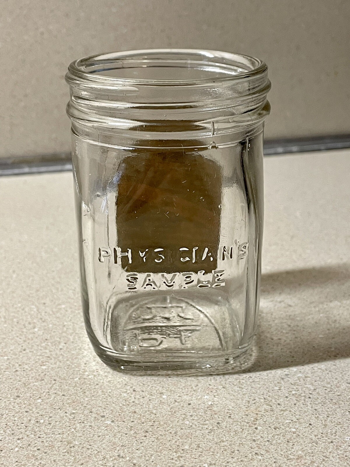 Petrolagar Laboratories Physician’s Sample Glass Jar W/ Paper Label 1940’s-50’s