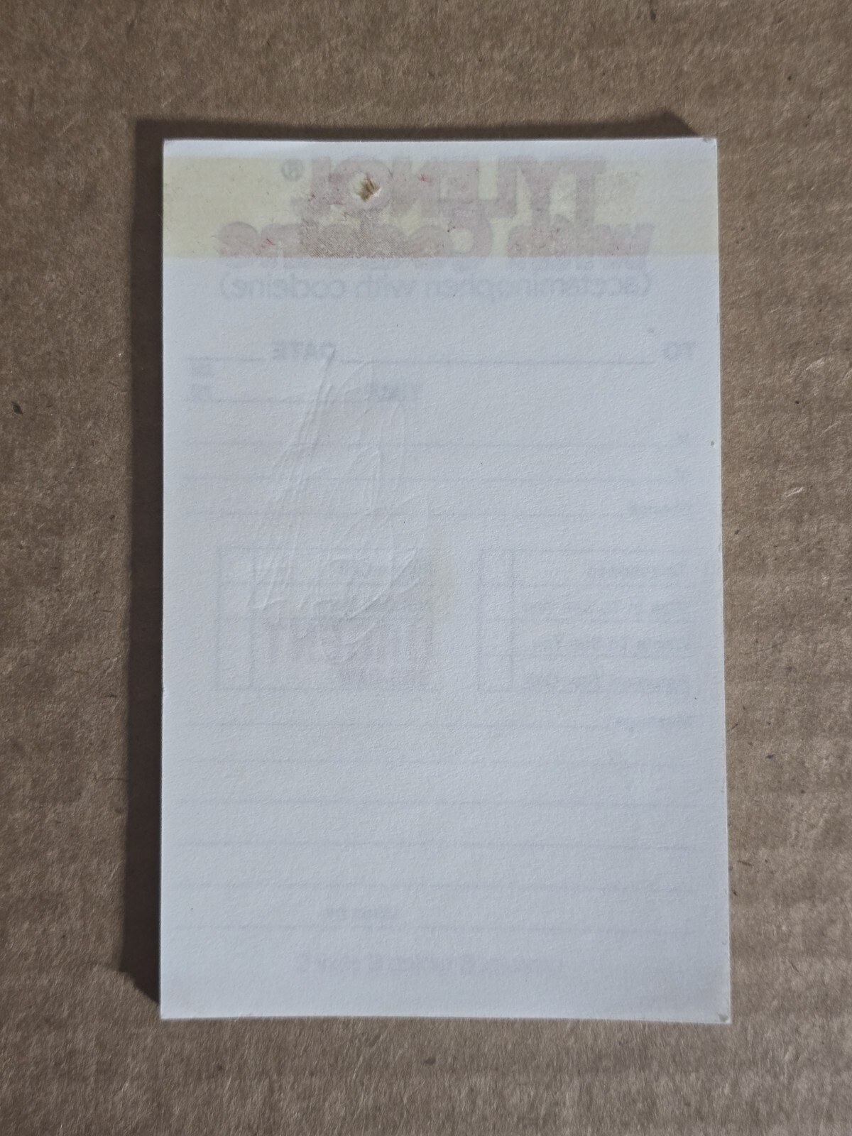 Vintage Memo Note Pad Pharmaceutical Medical Tylenol Codeine Promotional #1