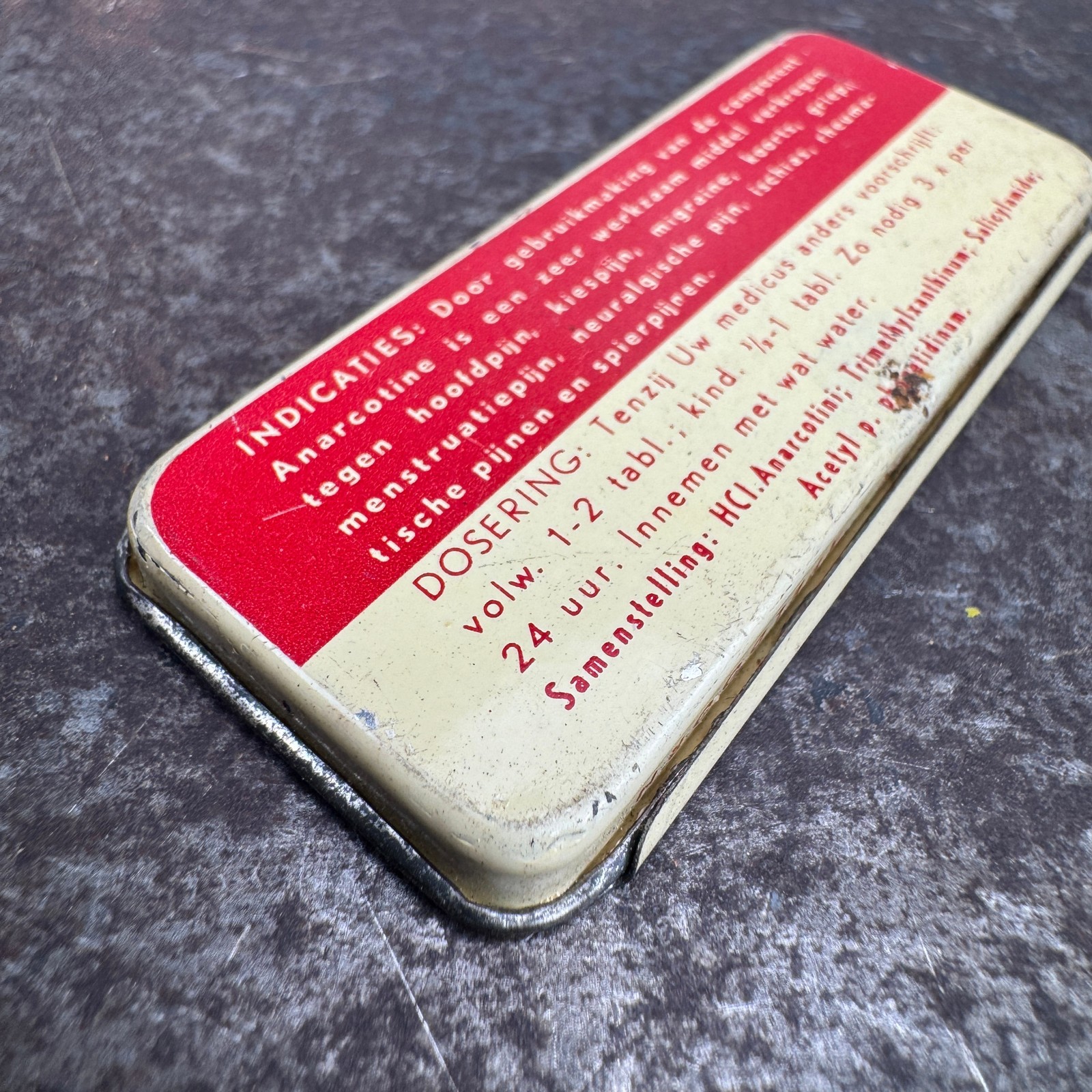 Vtg c.1960s ZWITSALETTEN Advertising Medical Tin – GERMAN – EMTPY / NO CONTENTS
