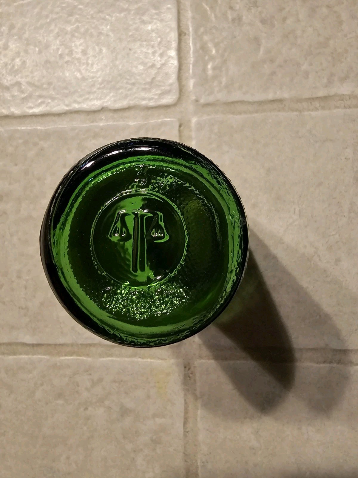 Apothecary McKesson’s Green Jar 2oz Alum, NF POWDERED (C1950’s), Empty