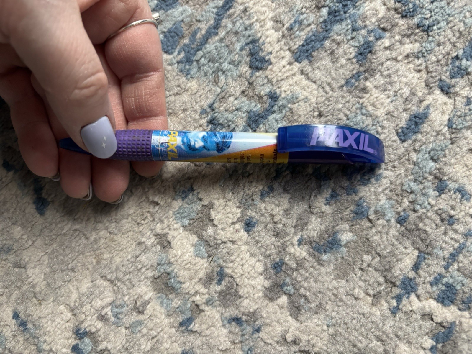 Vintage 90s/00s Pharmaceutical Paxil Click Pen With Face Design