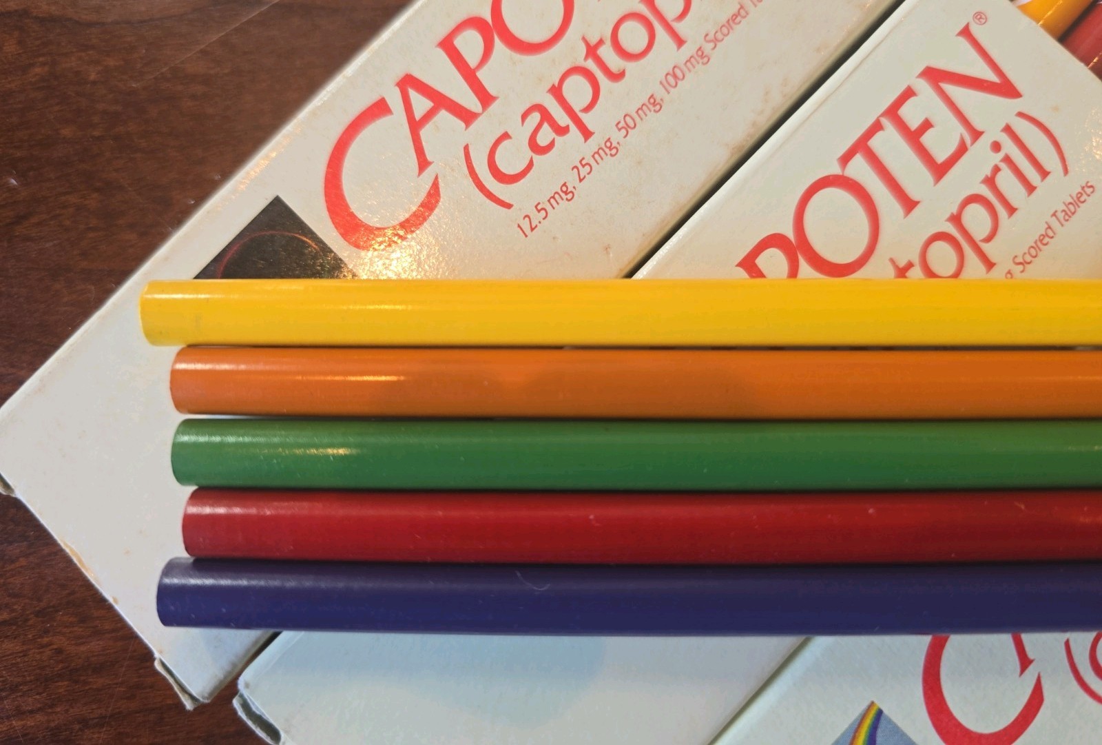CAPOTEN Pencils NIB 4 Sets Pharmaceutical Drug Rep Promos Never Used