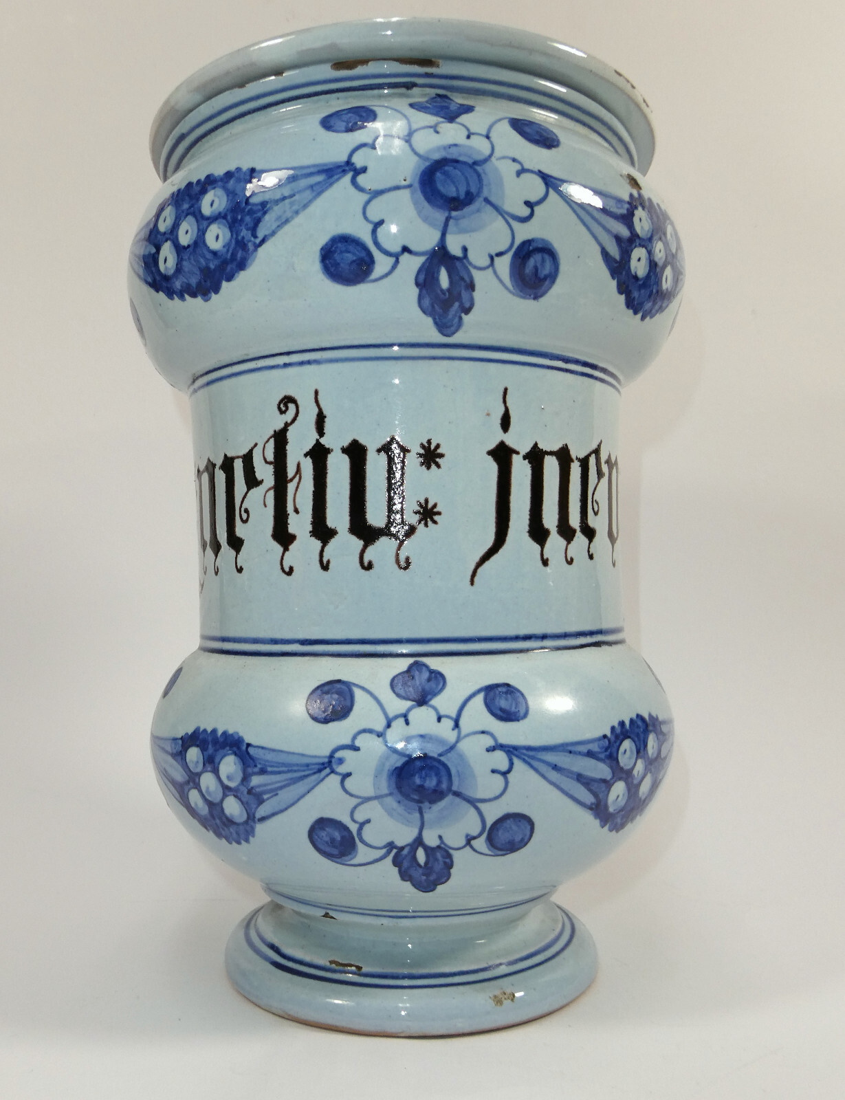 Faience Pharmacy Vessel Early 19th Century A-9