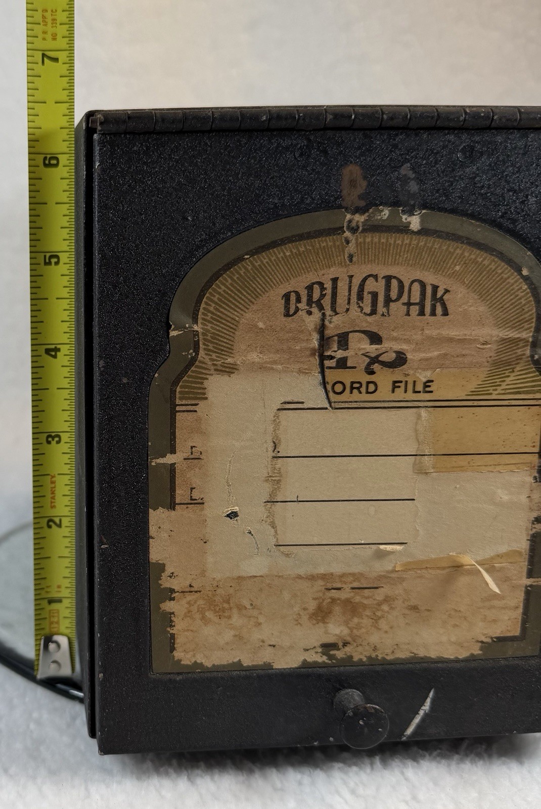 Vintage Pharmacy Prescription Record File Boxes Metal Apothecary Drugpak RX