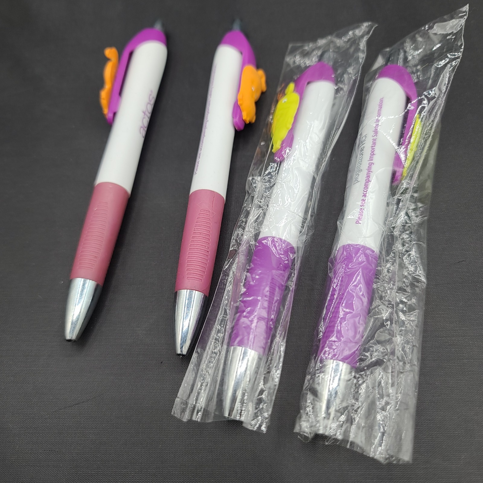 Actos Family Character PENS Drug Rep Pharmaceutical Promo Advertising Lot of 4