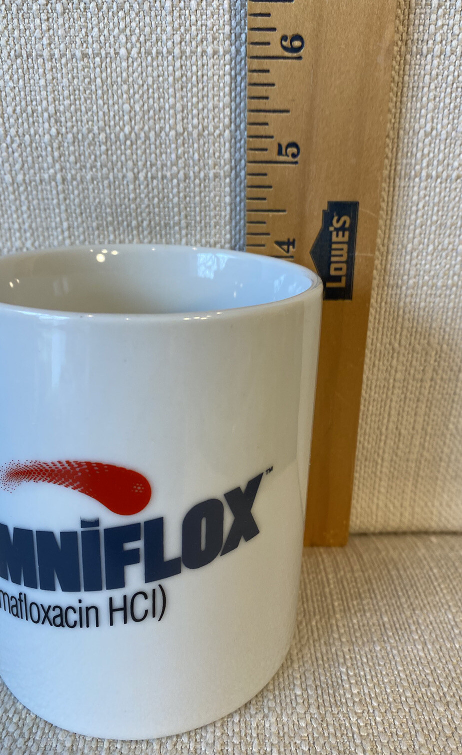 Omniflox Pharmaceutical Ad Medical Drug Mug Collectable Coffee Tea Cup