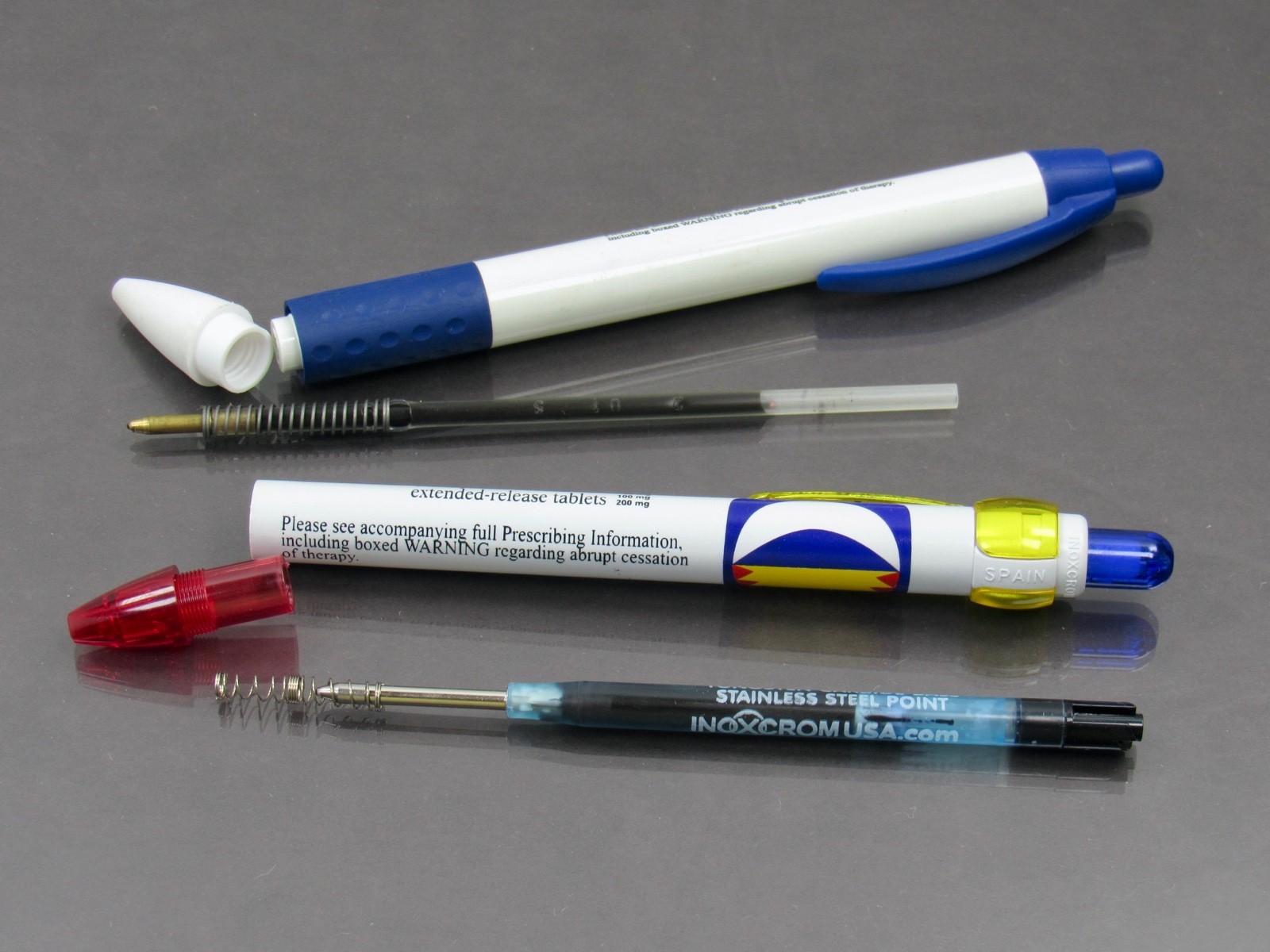 Toprol XL PENS BIC & Inoxcrom Drug Rep Pharmaceutical Promo Advertising Lot of 2