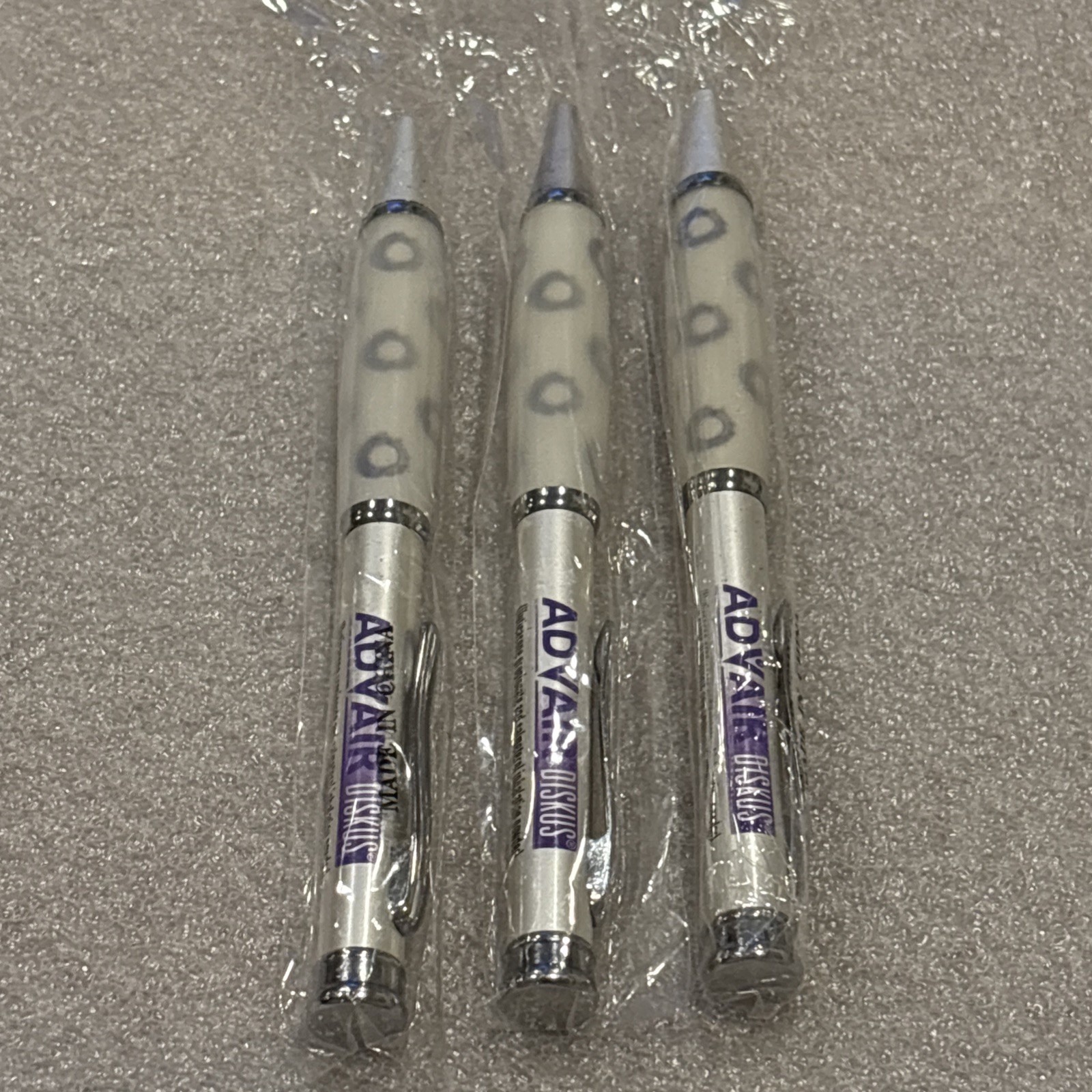 (3) Vintage Advair Pen Drug Rep Advertising Metal Heavy Pen In Original Wrap