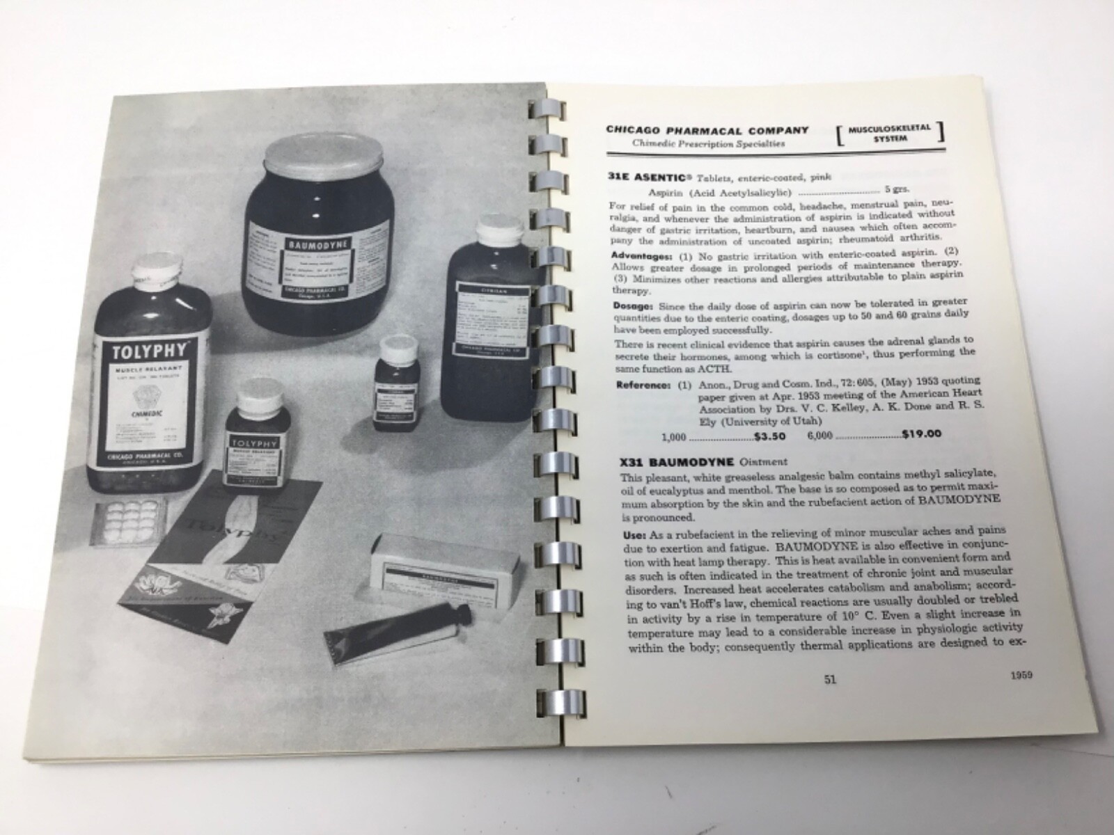 Vintage Chimedic Prescription Chicago Pharmacal Catalog book